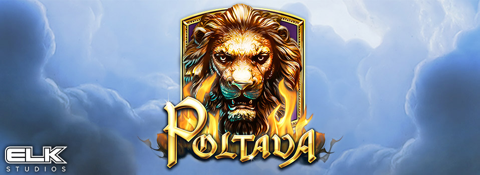 Poltava Slot Logo mit dunklen Wolken im Hintergrund